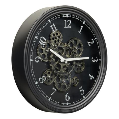 Horloge d.37 cm industria noir pas cher