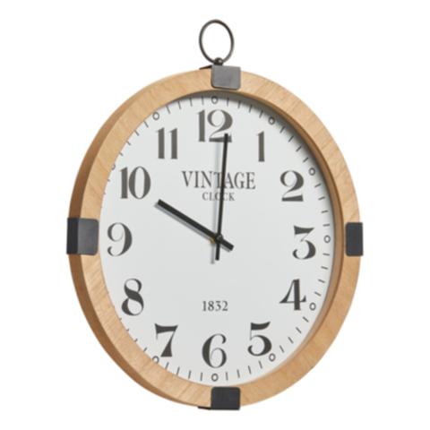 Horloge d.38 cm atlanta naturel pas cher